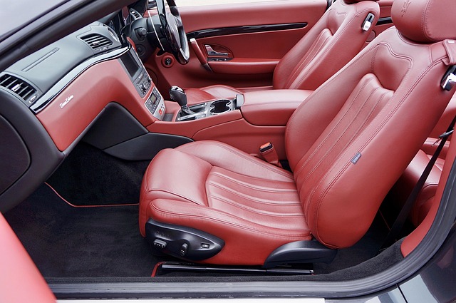 luxury sedan interior cockpit premium materials technology dashboard