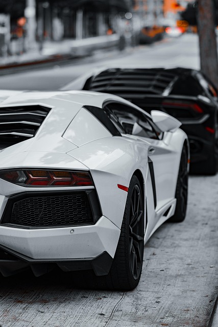 premium sports car front view dark luxury showroom lighting